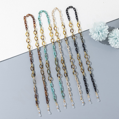 Foreign Trade Ethnic Style Ins Minimalist Personality Acrylic Eyeglass Chain Necklace Eyeglass String Manufacturer Wholesale