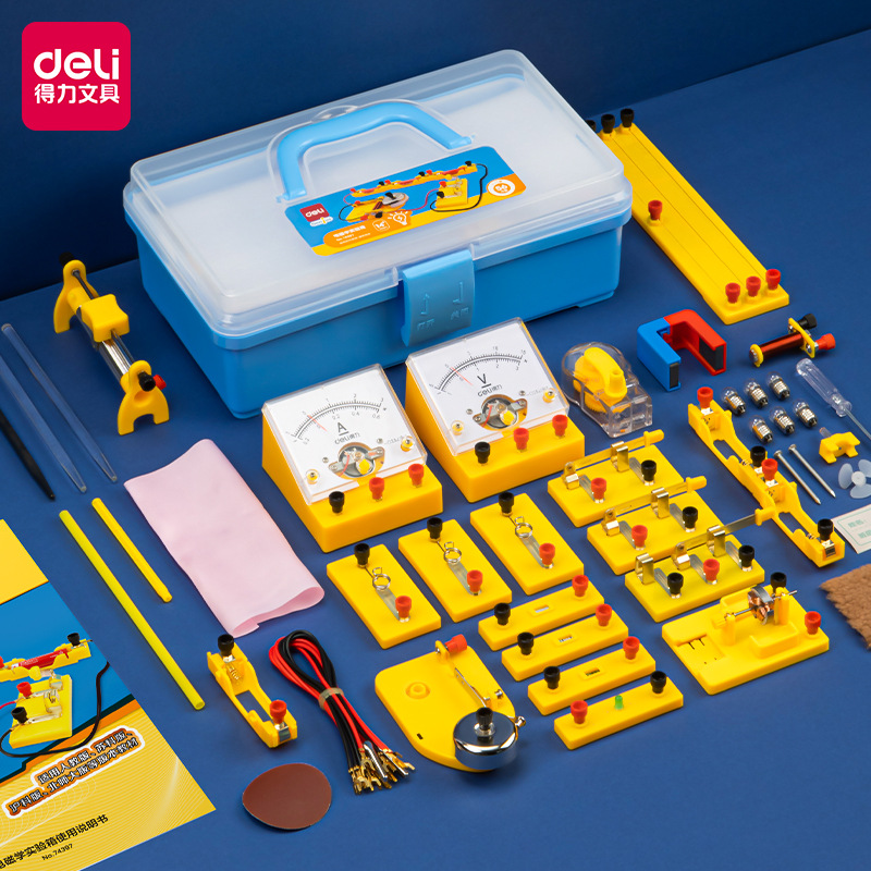 Deli 74397/74398/74399 inducción experimento caja de introducción/estándar/estudiante de lujo demostración de la enseñanza