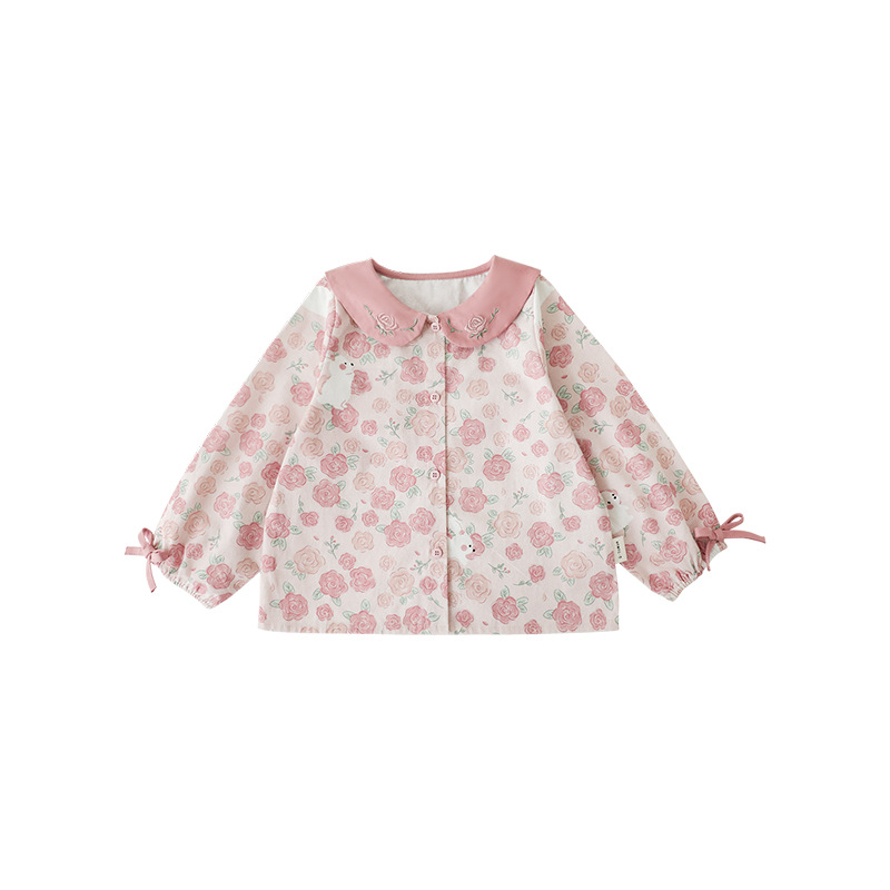 Qiuduo muchachas lindas pequeña serie libre traje primavera y otoño nueva camisa caliente de los niños suéter chaleco del bebé vestido