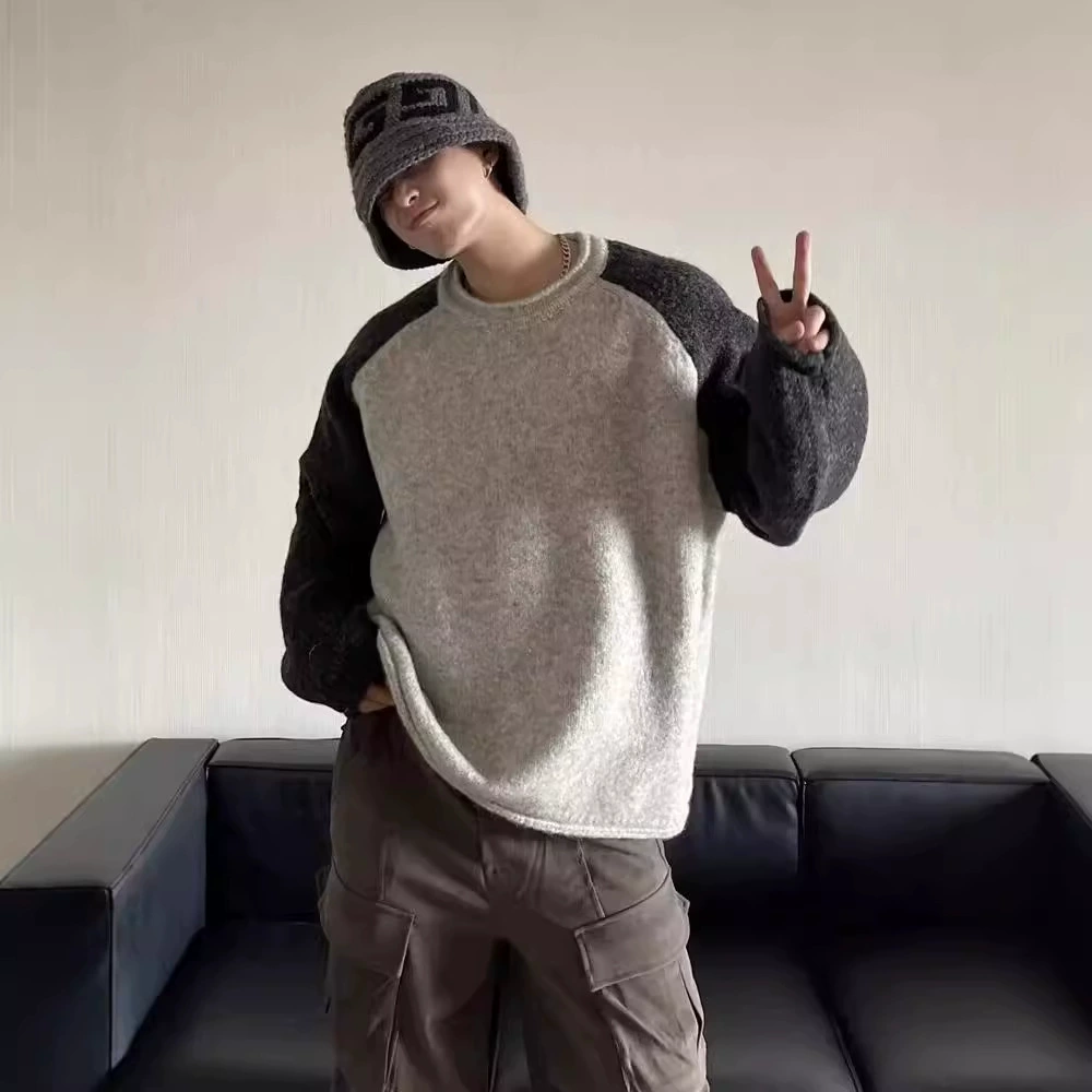 Корейская версия 2024 осень-зима новый свитер свободный рукав