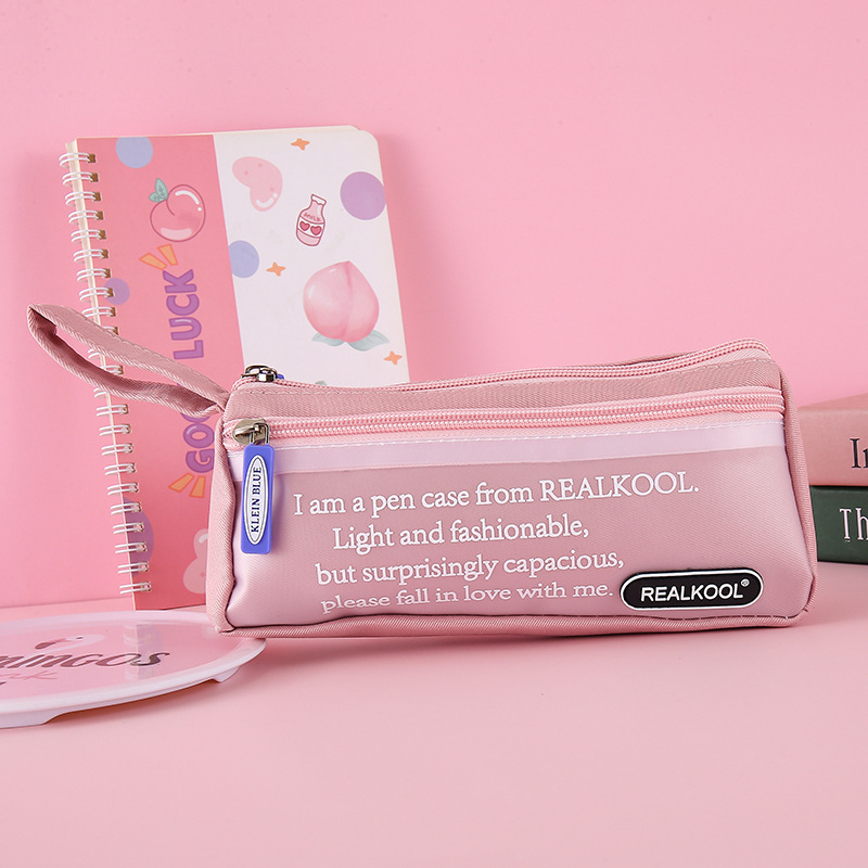 Bolsas de bolsillo transfronterizas de gran capacidad bolsas de bolsillo de doble capa frescas bolsas de papelería creativas bolsas de papelería multifuncionales bolsas de papelería mayoristas