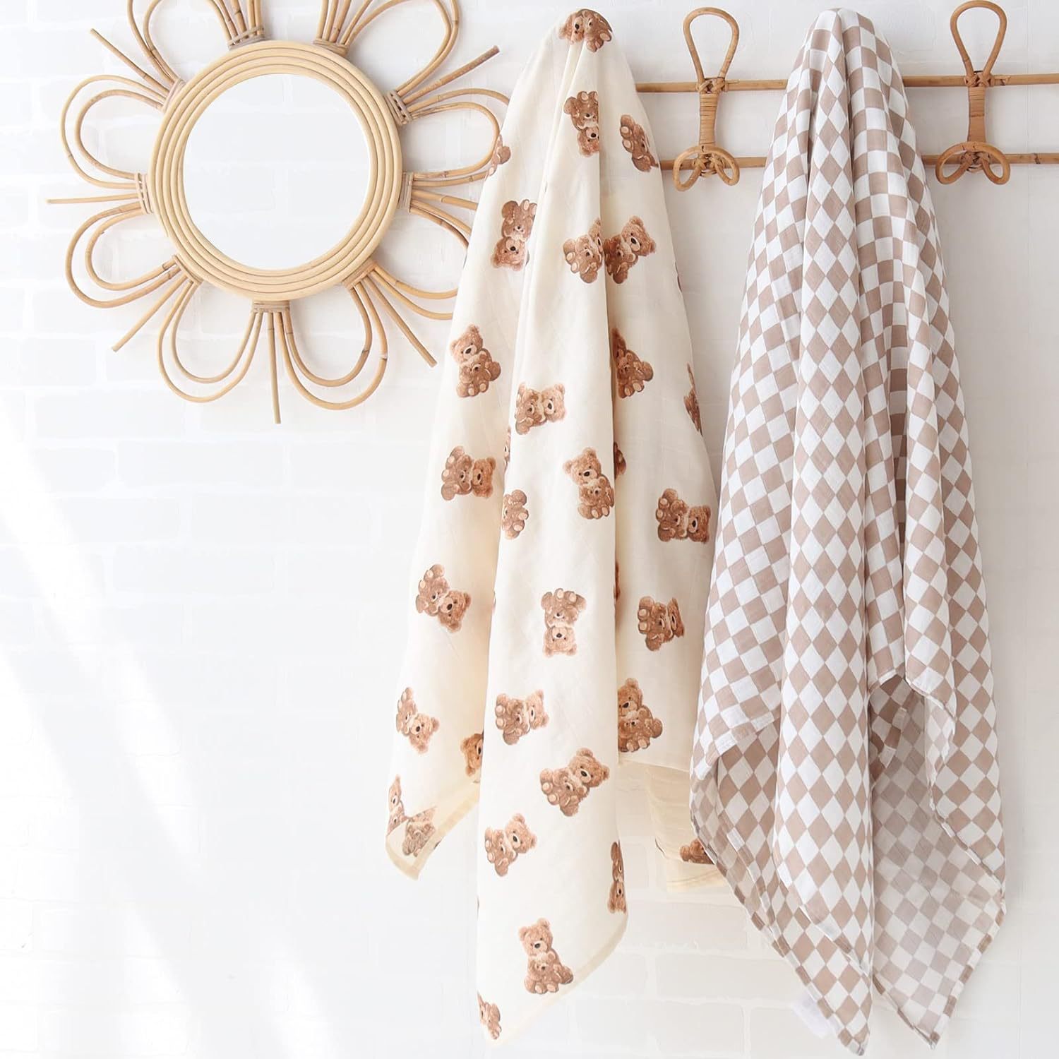 2 paquetes de toallas de algodón de fibra de bambú para bebés, edredones, mantas para bebés, hombres y mujeres, agradable para la piel y transpirable, explosión transfronteriza de Amazon