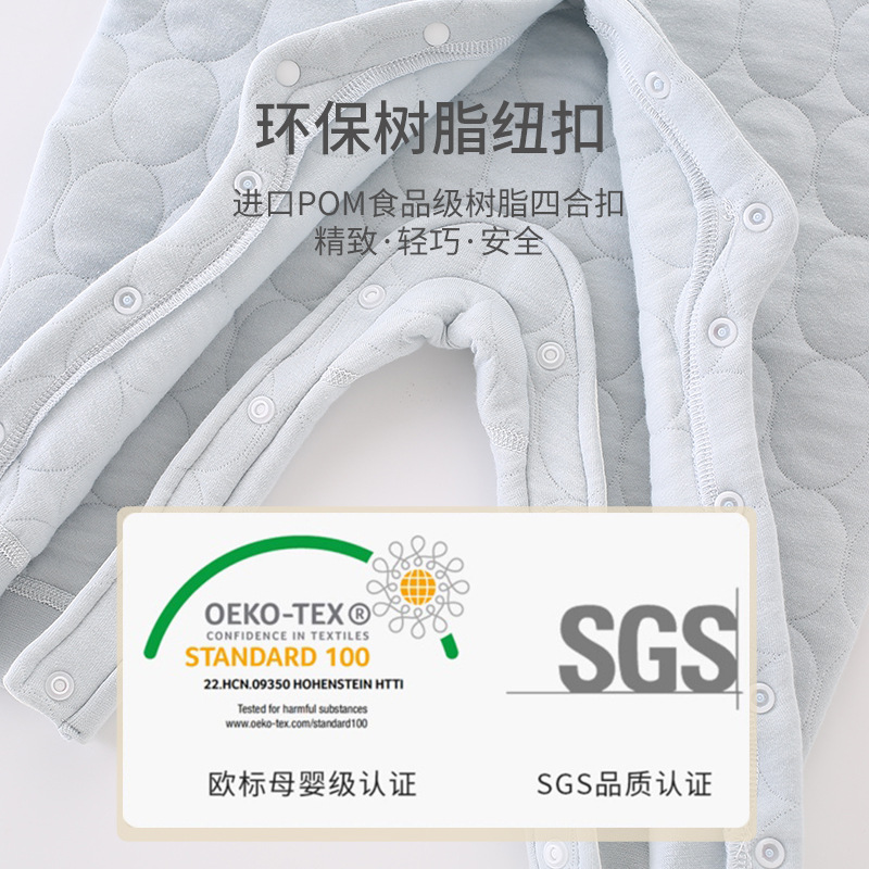 Ropa de bebé recién nacido primavera y otoño tipo A mono hombres y mujeres bebé algodón clip de algodón algodón cálido mameluco de bebé