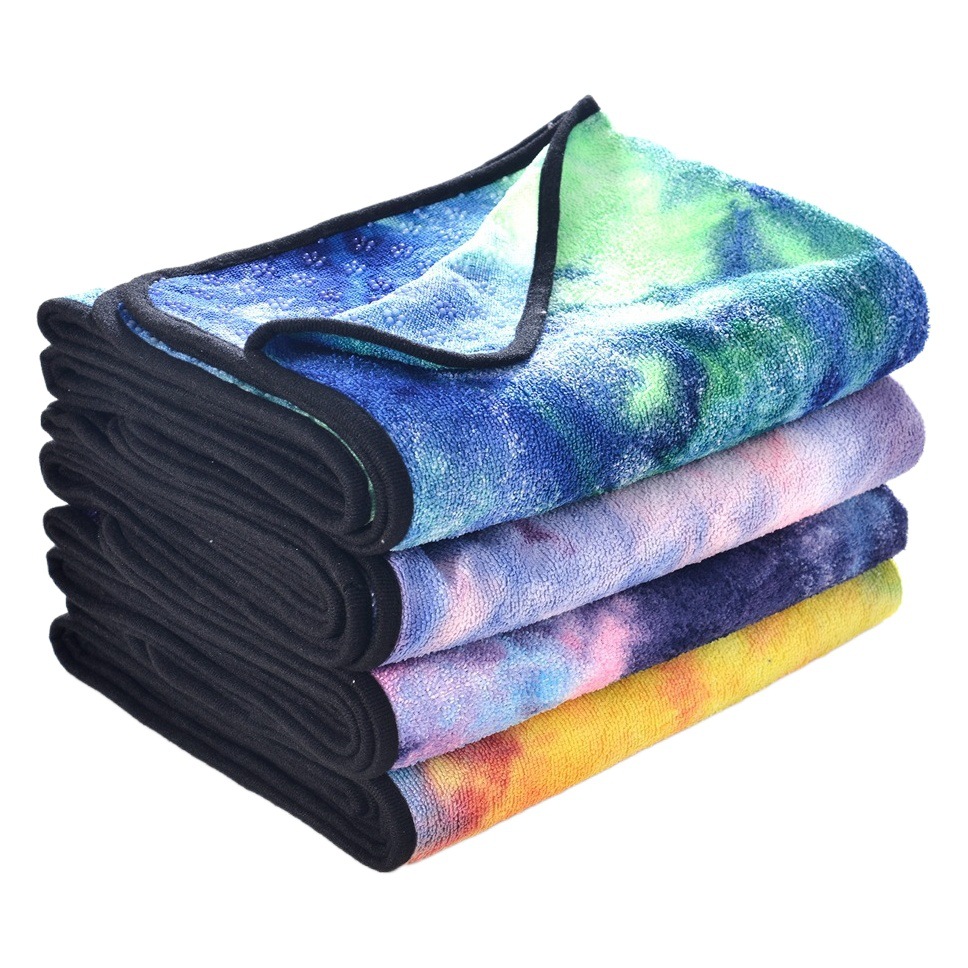 Cross-Border Popular Yoga Towel Non-Slip Microfiber Sweat-Absorbent Towel Fitness Blanket Sports Mat Foldable