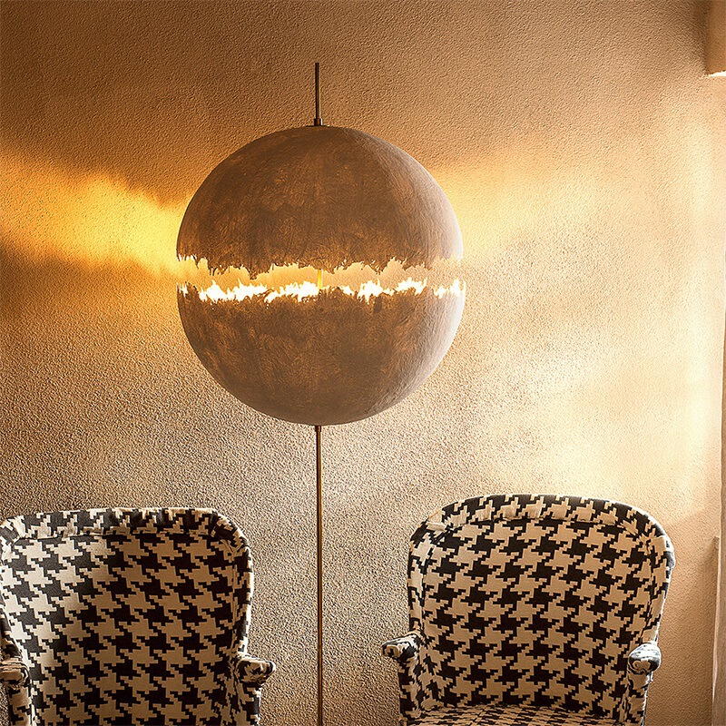 Risi Italian Floor Lamp Tkpos Designer Art Glass Table Lamp Bedroom Moon Round Shape Living Room Earth