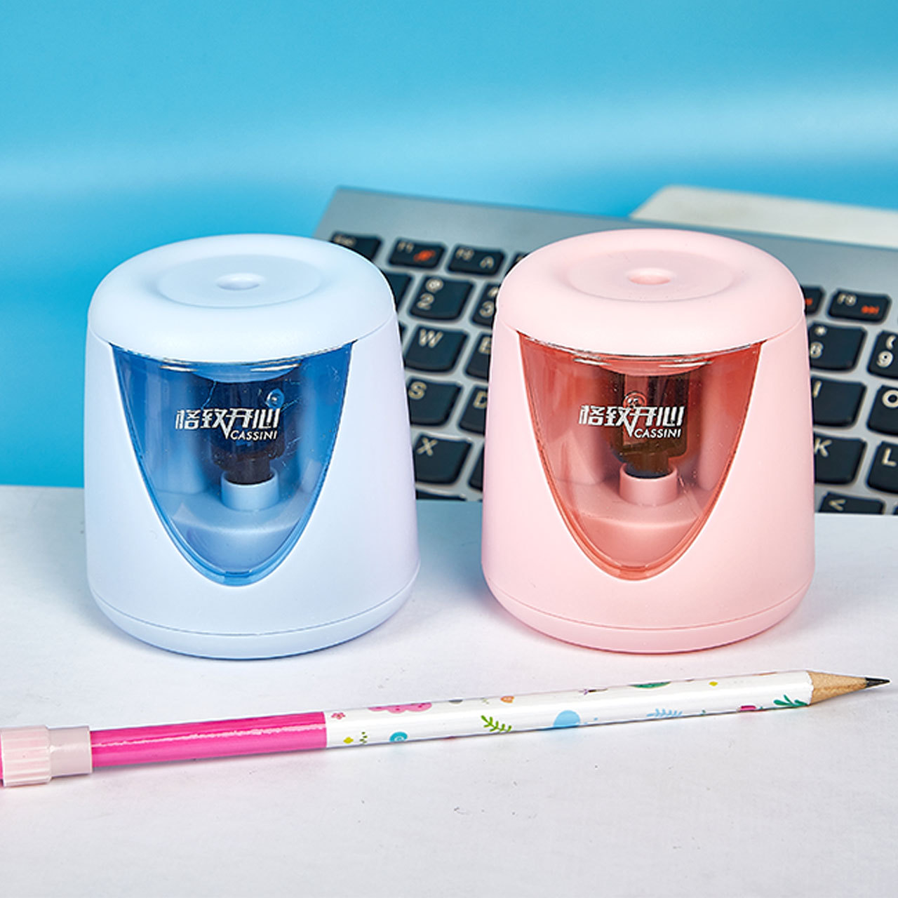 Sacapuntas de lápiz eléctrico fuente de alimentación de la batería Sacapuntas de lápiz de doble fuente de alimentación Sacapuntas de lápiz batería de litio Sacapuntas de lápiz automático núcleo cuchillo libre