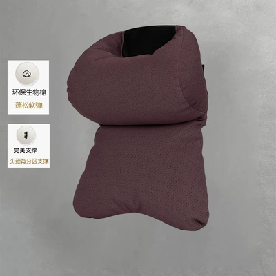 and lumbar support, Waist support - 1-piece-headrest-dual-pressure-relief-maybach-brown-with-ventilation-holes
