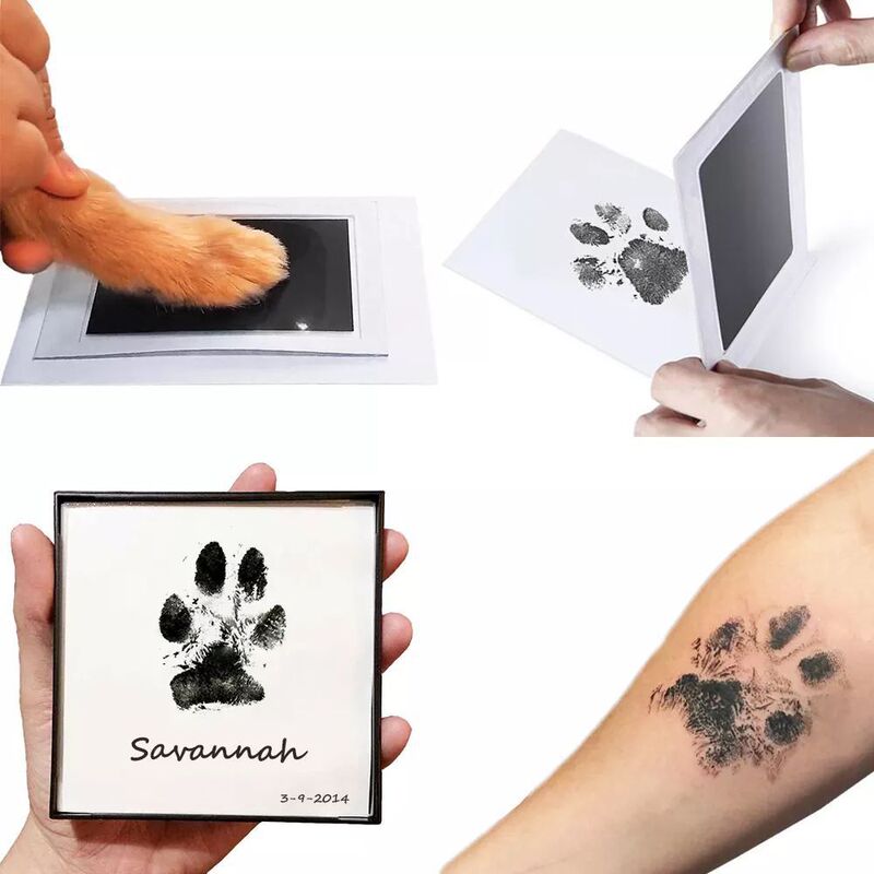 Pet children's wash-free footprints rubbing commemorative photo album postcard DIY production pet supplies cross-border distribution