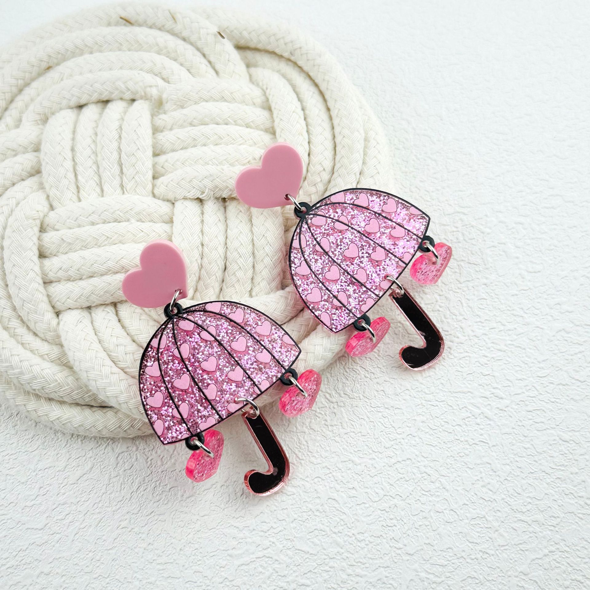 Simple Style Umbrella Arylic Women's Ear Studs display picture 2