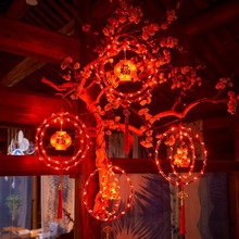 新年春节发光大福挂灯创意3D立体旋转灯笼氛围灯布置场景装饰灯