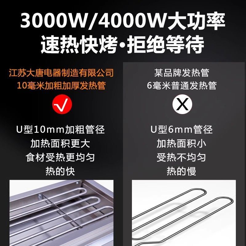 电烤商用烧烤炉无烟小型室内羊肉串烤串摆摊多功能电烤炉一件包邮|undefined