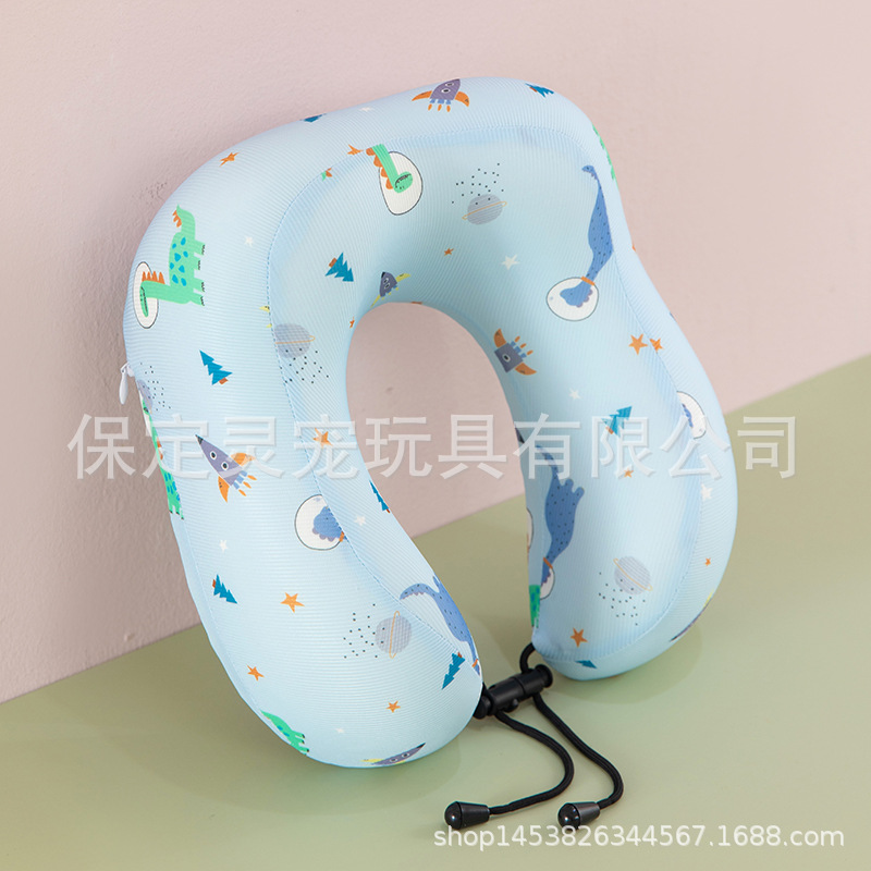 Almohada en forma de U de algodón con memoria de color sólido Almohada redonda para el cuello de viaje Almohada en forma de U de algodón con memoria cabeza con logotipo impreso al por mayor image 13