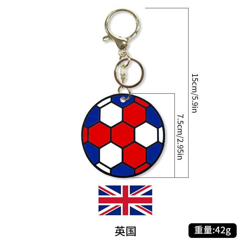 Amazon venta caliente de fútbol deportivo llavero colgante material de silicona bolsas de fútbol de dibujos animados decoración llave de regalo image 9