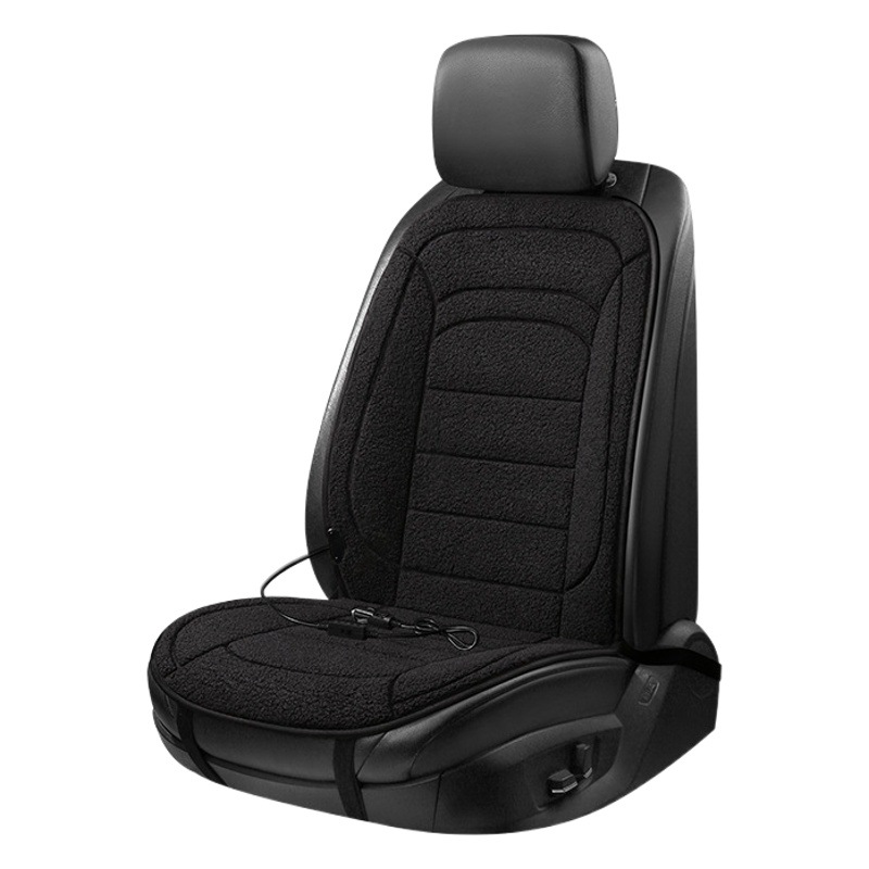 Car Heated Cushion Winter Car Cushion 12V Car Seat Electric Heating Plush Two-seater Cross-border Export Foreign Trade