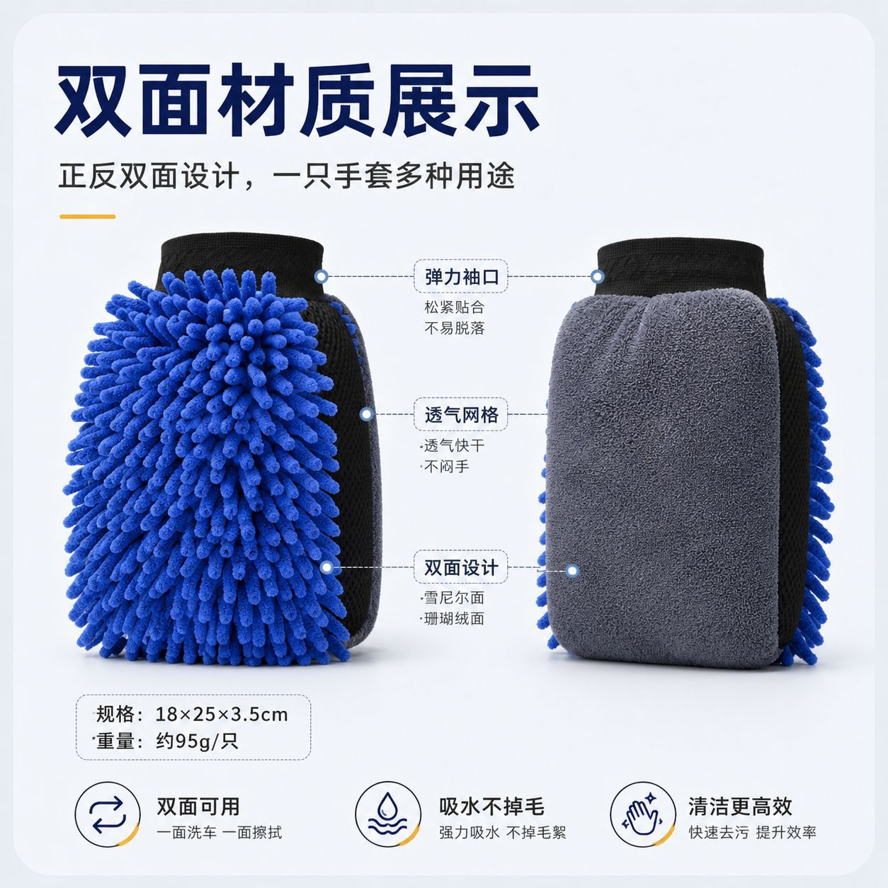 Car Wash Gloves That Won'T Damage the Paint Surface, Waterproof Chenille Coral Scrubber, Special Tool for Car Cleaning, Bear Paw Car Cleaning Supplies