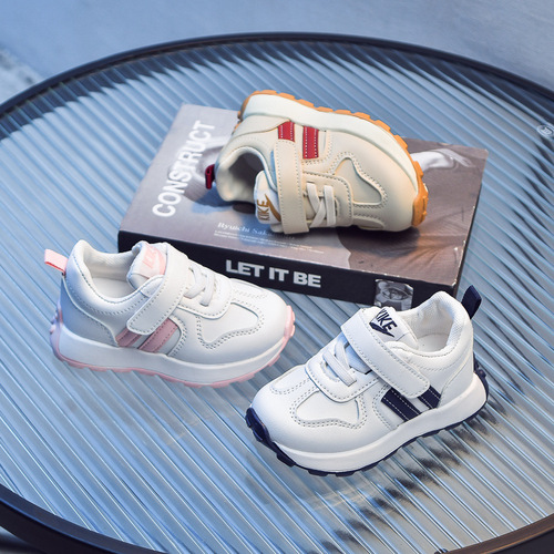 Wholesale 2024 spring and autumn children's sneakers new student children's shoes shell toe sports white shoes boys' sneakers