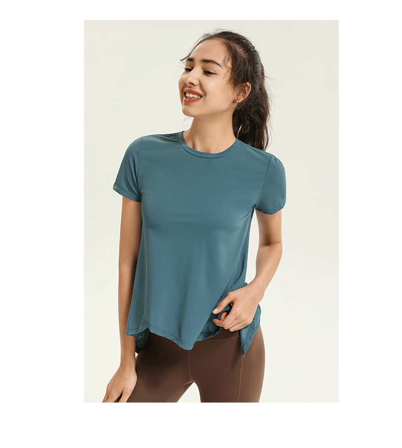 hollow back straps short-sleeved yoga top nihaostyles clothing wholesale NSJLF85177