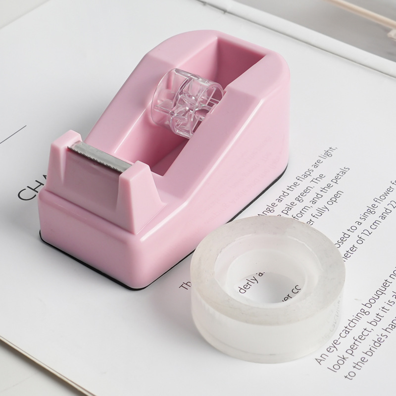 E Commerce Pink Office Set, Stapler, Staples, Tape Holder, Plush Notebook, In Stock._voghion.com