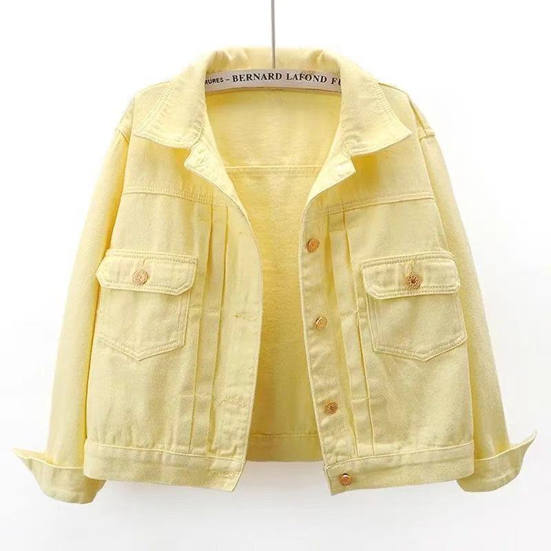 2025 New Style Denim Jacket Short Loose Korean Style Casual Trendy Jacket Versatile Top for Petite Individuals