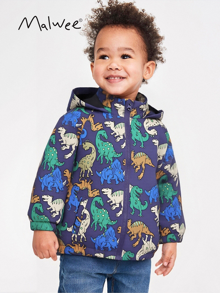 Malwee transfronterizo chaqueta de niño otoño y invierno nuevo estilo europeo y americano chaqueta de cremallera con capuz para niños chaqueta de abrigo para niños