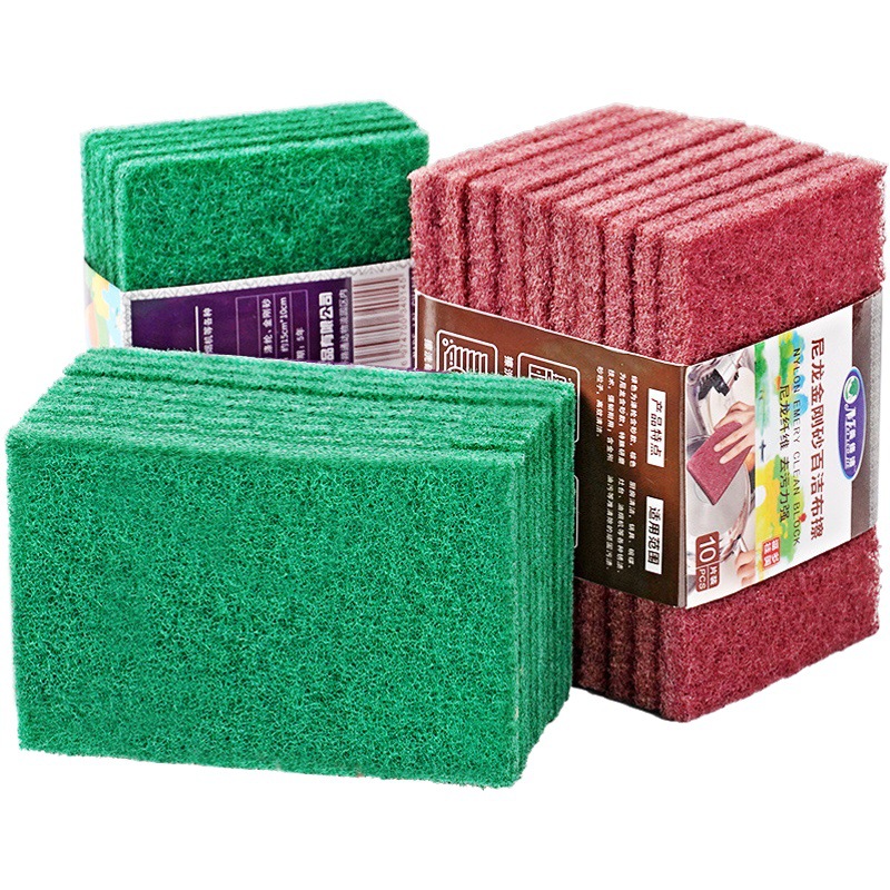 Esponja abrasiva de cocina para lavar ollas y platos, resistente y duradera, venta al por mayor