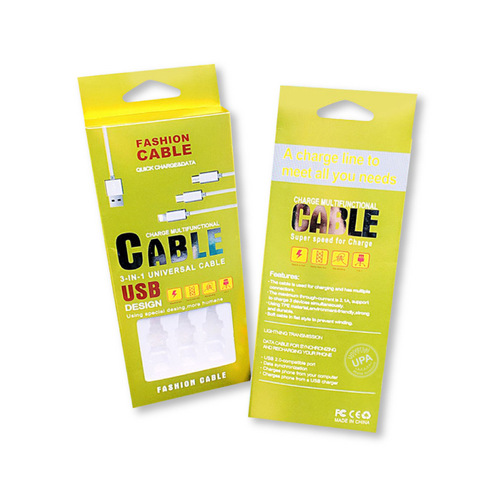 Data Cable Packaging Box 1-to-3 Neutral Apple Cable Phone 1-to-3 Data Cable Packaging