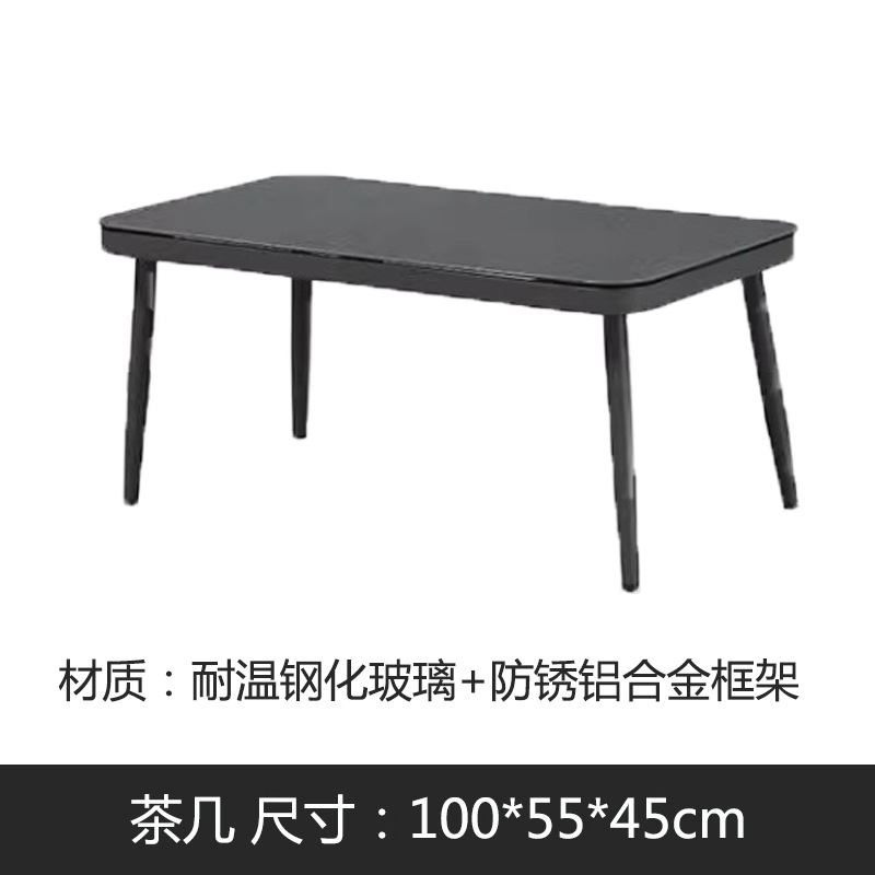 Nórdico al aire libre sofá trenzado de cuerda patio impermeable solar villa mesa de té combinación de muebles de ocio al aire libre