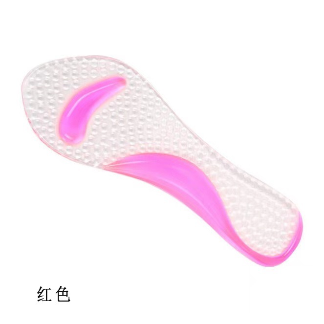 Zapatos de tacón alto gel soporte de arco engrosado almohadilla de siete puntos transparente masaje amortiguador almohadilla de arco almohadilla de pie plana para mujer