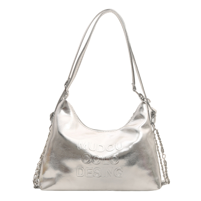 Bolso de moda portátil de gran capacidad para mujeres 2024 nuevo estilo de viaje al trabajo bolso de mano de piel de aceite simple bolso de hombro axilar