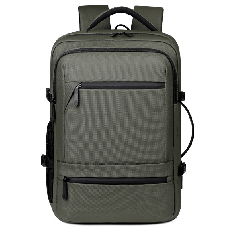 Mochila de negocios multifuncional para hombres, bolsa de computadora portátil con textura de película simple, mochila de gran capacidad para viajes de negocios de corta distancia