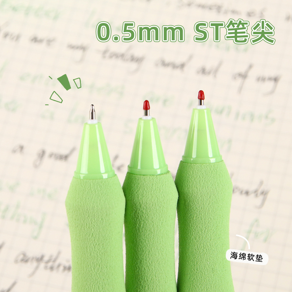 Panda creativo agarra la nube pulsable lápiz neutro de alto valor de caricatura de gran capacidad ST cabeza 0.5 secado rápido lápiz negro