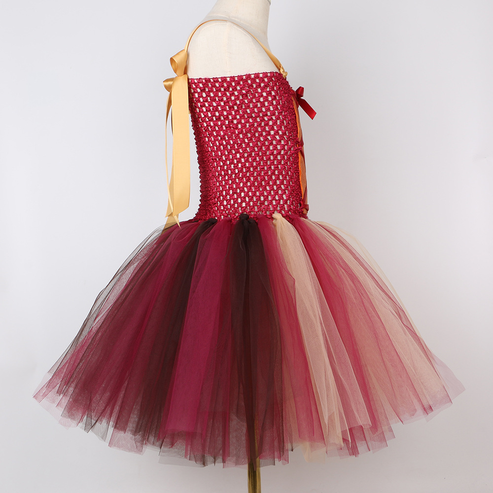 Kid's Clothing children's clothing children's Halloween witch costumes Witch is also crazy role playing mesh tulle skirt_voghion.com