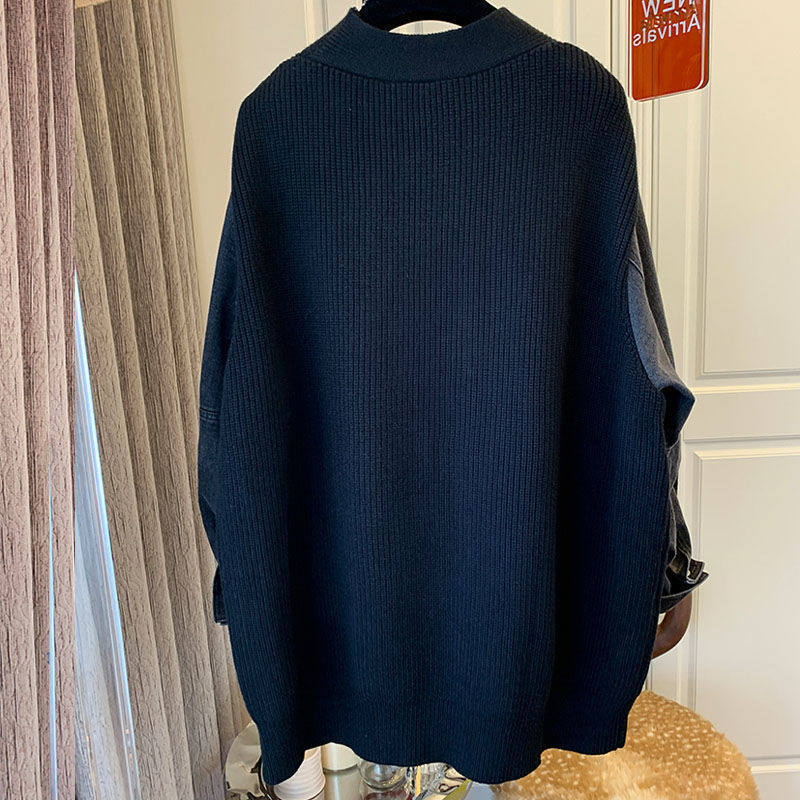 Women's Clothing Autumn New Style Age Reducing Slimming Belly Fat Girl Hooded Denim Splicing Casual Jacket_voghion.com