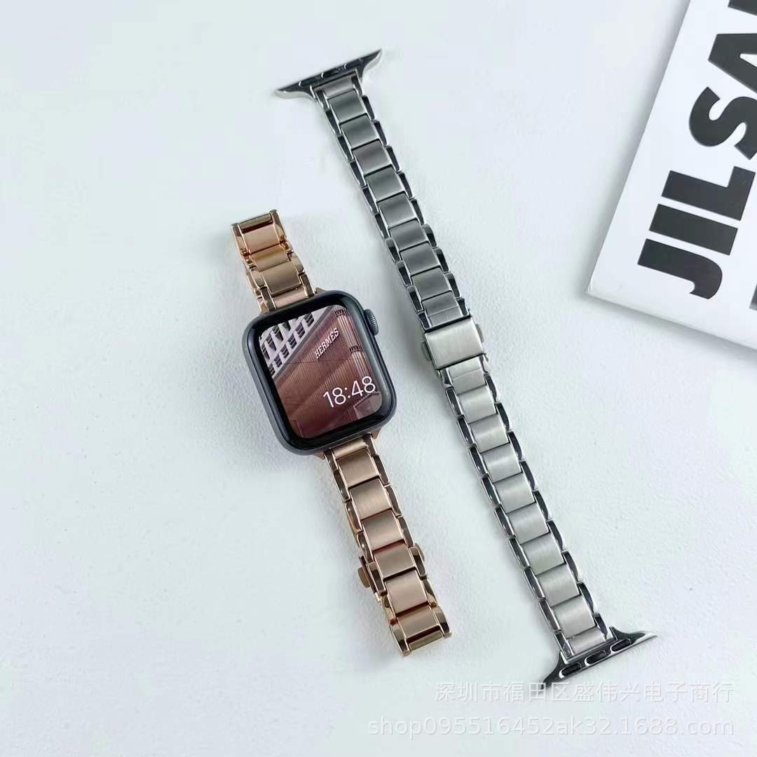 Fine Elegant Women's Metal AppleWatch9 Generation Star Color iwatch6543se Apple S10 Strap