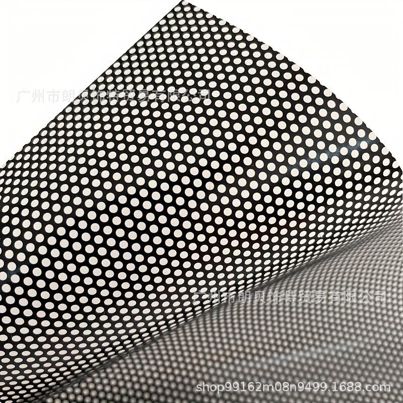 Popular Foreign Trade High-Definition Outdoor Single-Directional Transparent Film Black Mesh Vinyl Privacy Window Film Glass Sticker