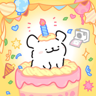 Line puppy Mlatese red envelope cover happy birthday blessing dynamic skin boyfriend and girlfriend holiday blessing