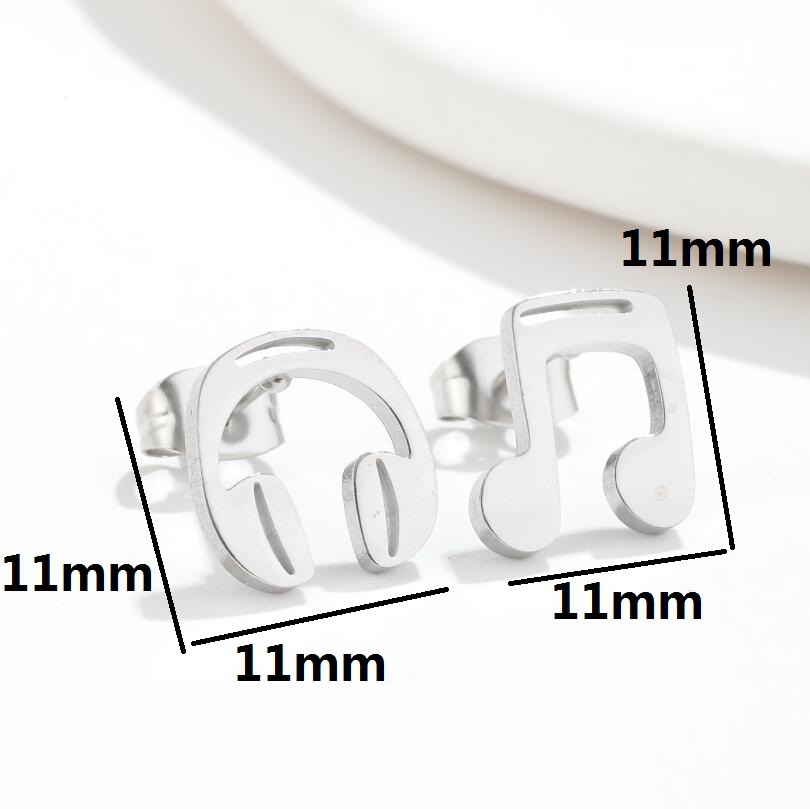 Fashion Notes Stainless Steel Asymmetrical Plating Hollow Out Ear Studs 1 Pair display picture 1