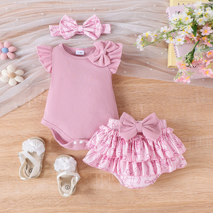 Baby Girls Clothes 0-2YŮ���ļ��������ǹ���+��ѝ+�l�� 3����