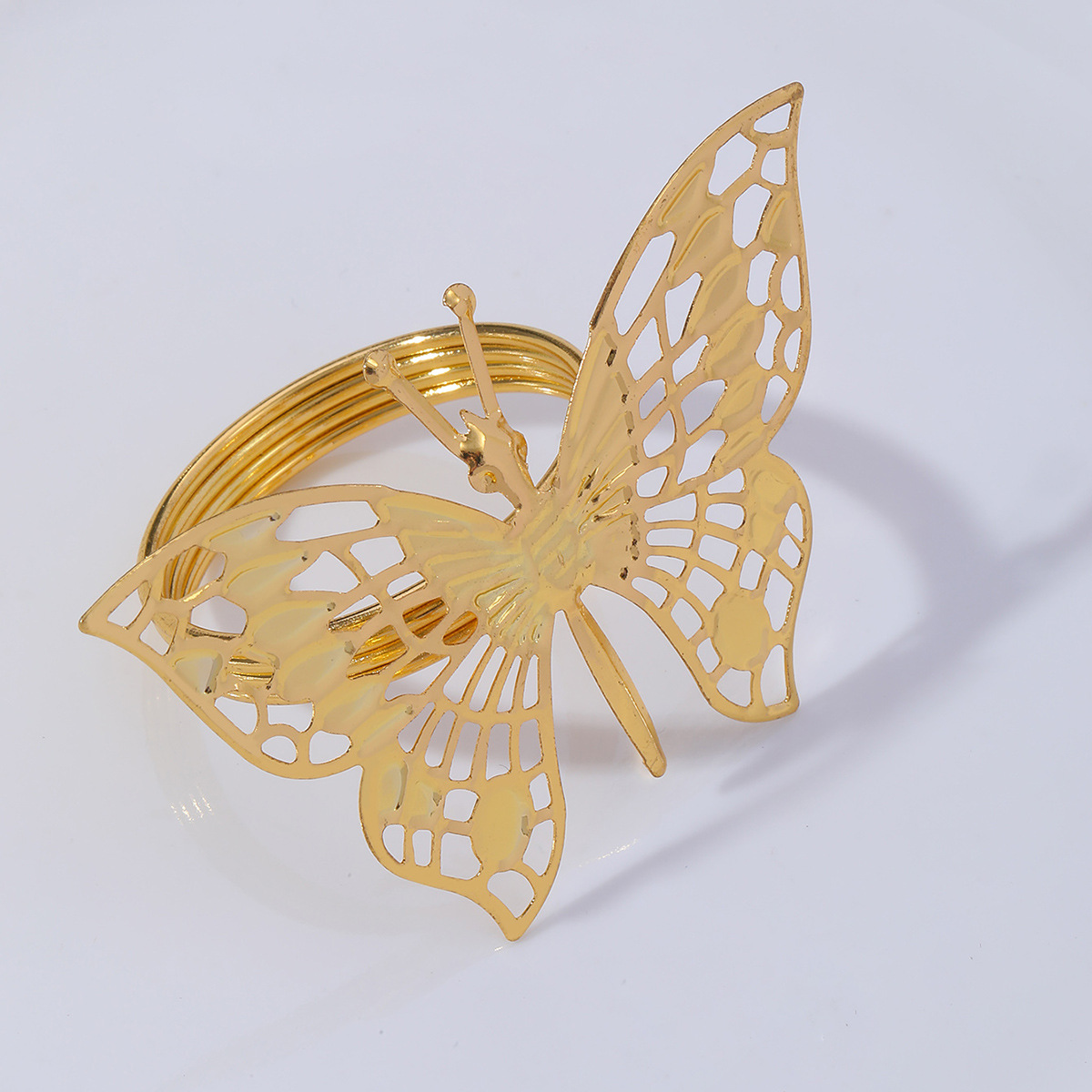 Butterfly Pattern Elegant Butterfly Iron Napkin Ring 1 Piece