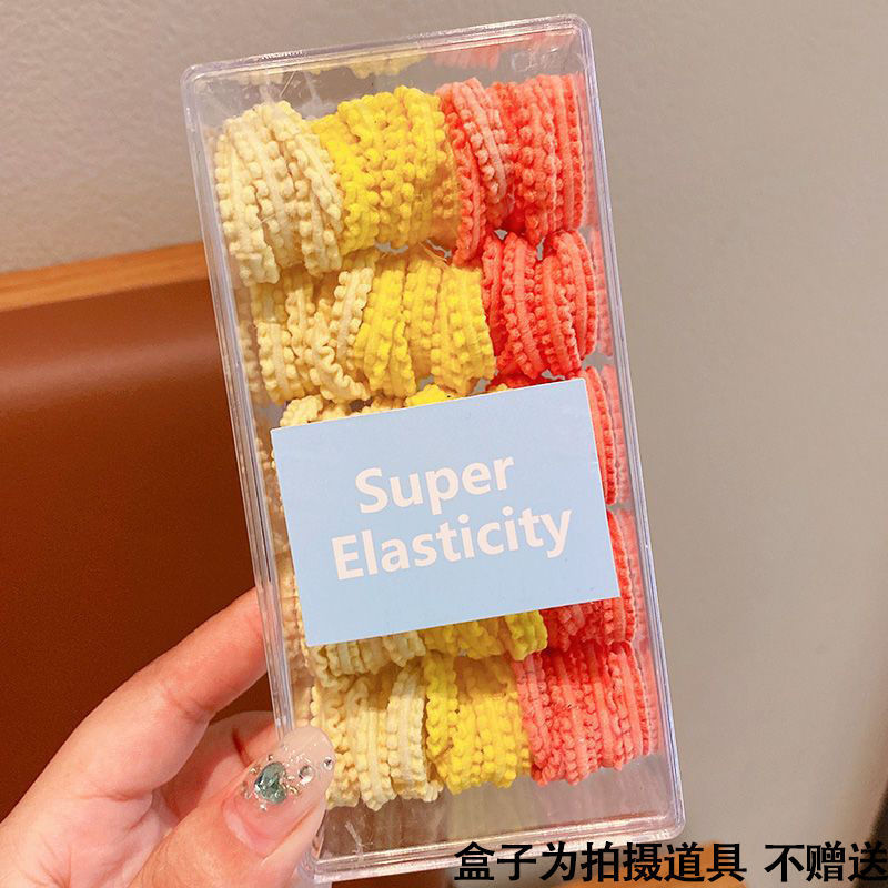 Correas para el cabello de los niños accesorios para el cabello de princesa de alto valor para las niñas pequeñas atar la cuerda para el cabello sin dañar la banda de goma del cabello nueva cuerda para la cabeza de color caramelo