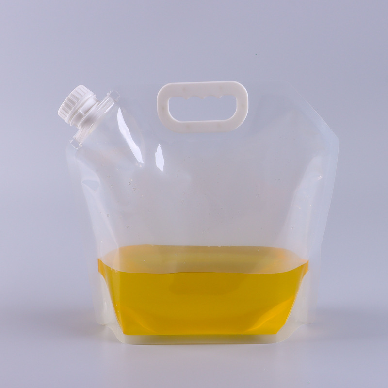 Bolsas de cerveza plegables prefabricadas, bolsas transparentes con boquilla para envasado de cerveza, bolsas de cerveza para llevar, bolsas portátiles con válvula para almacenamiento de agua