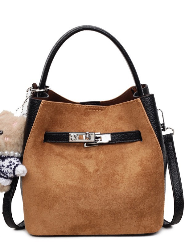 Bolso de venta caliente, bolso de mochila para mujeres 2025, nuevo nicho coreano de alto nivel, bolso de cubo de mano de empalme