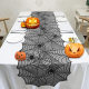 American Halloween black spider web lace table runner party gift home table decoration ghost festival cross-border wholesale