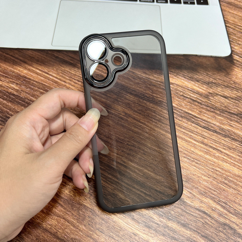 魅眼TPU适用苹果16Pro精孔13/14手机壳iPhone17自带镜头膜保护套|undefined