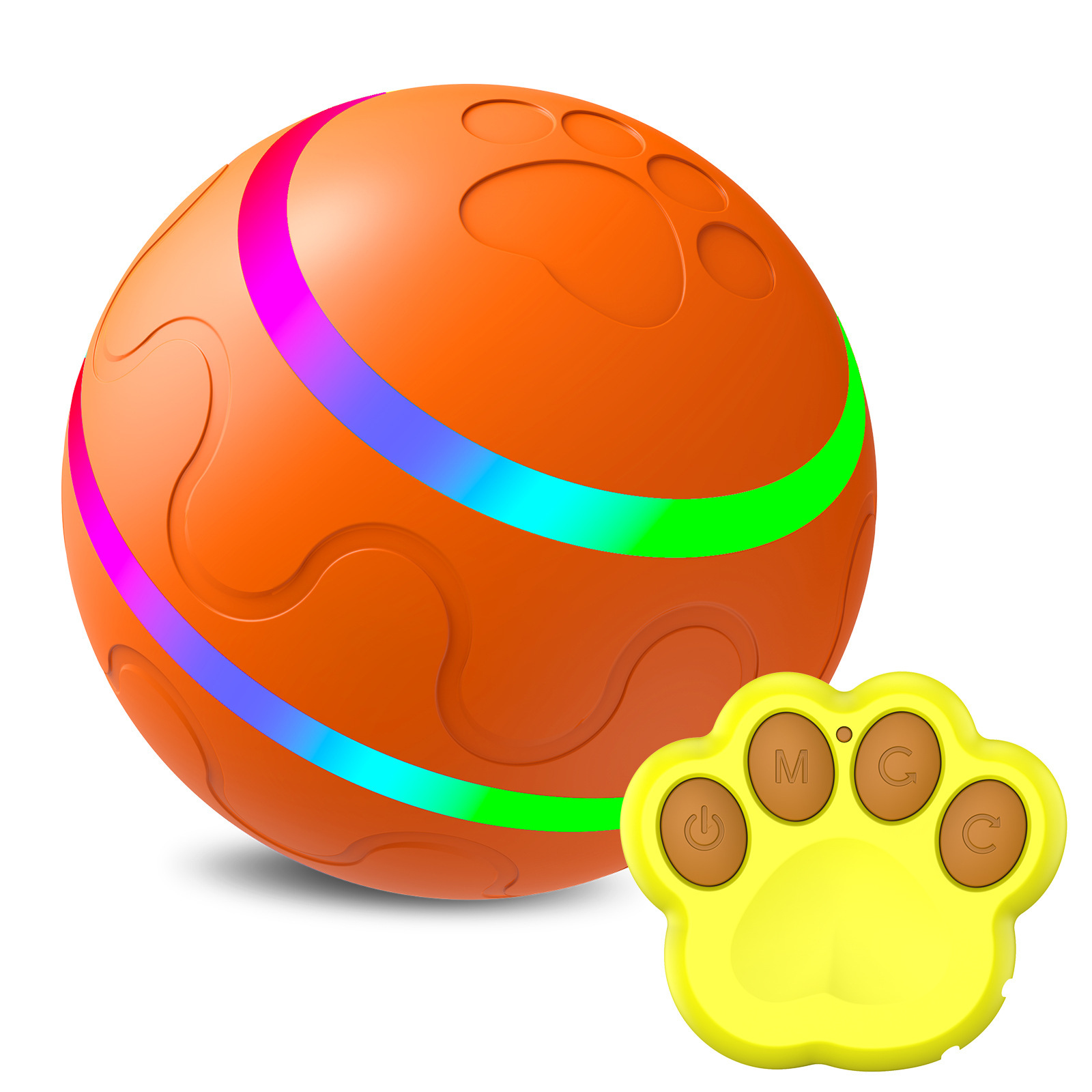 Nuevo producto transfronterizo bola de juguete para perros interactiva carga USB bola rodante inteligente bola de juguete para perros y gatos bola luminosa para mascotas image 7