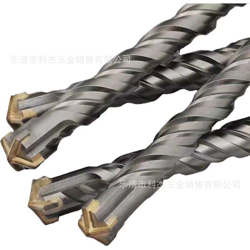 Taladro cruzado de cuatro cuchillas Taladro de Martillo eléctrico taladro de aleación de acero de tungsteno taladro de impacto barra de acero de hormigón a través de la pared cubo cuadrado mango redondo minería