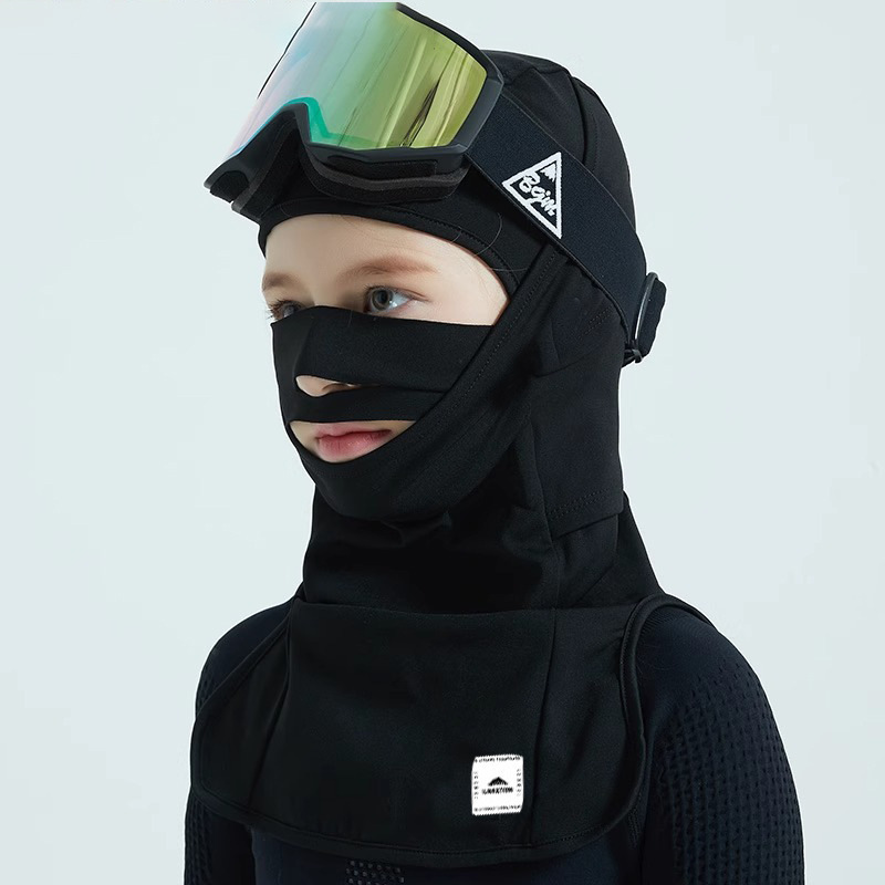 2025 新しい子供用スキーフード冬の屋外サイクリング防風暖かい速乾性通気性ネックカバースキー顔保護|undefined