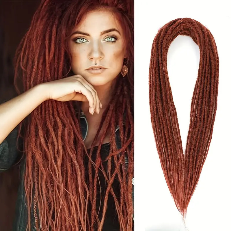 Temu/shein venta caliente pelucas europeas y americanas ganchillo de fibra química pelo dreadlock double trenza sucia trenza sucia de doble cola