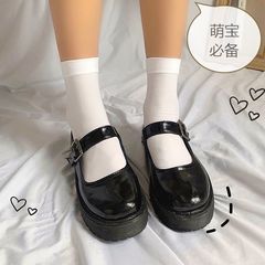 ホワイトベルベットソックス夏の女性のショートjkストッキング夏のミッドカーフソックス日本の制服カーフソックス黒