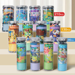 子供の知育パズルおもちゃ幼稚園ギフト 3-6 歳缶箱入りパズル収納ボックス工場直販卸売
